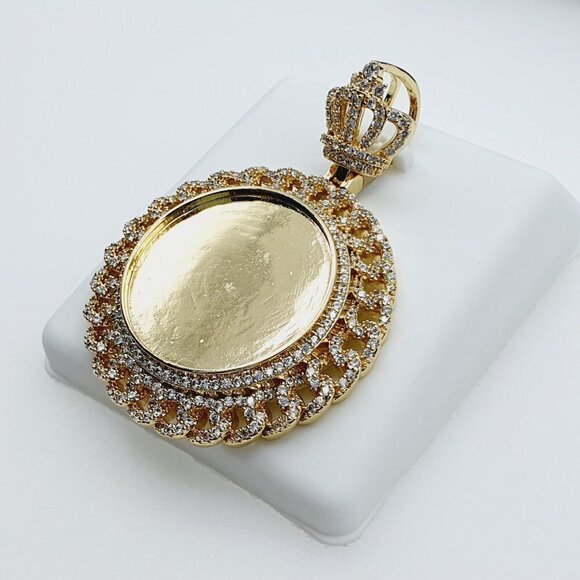 14K Gold Plated Cubic Zircon Pendant, EVBRS639 - Picture 6 of 9